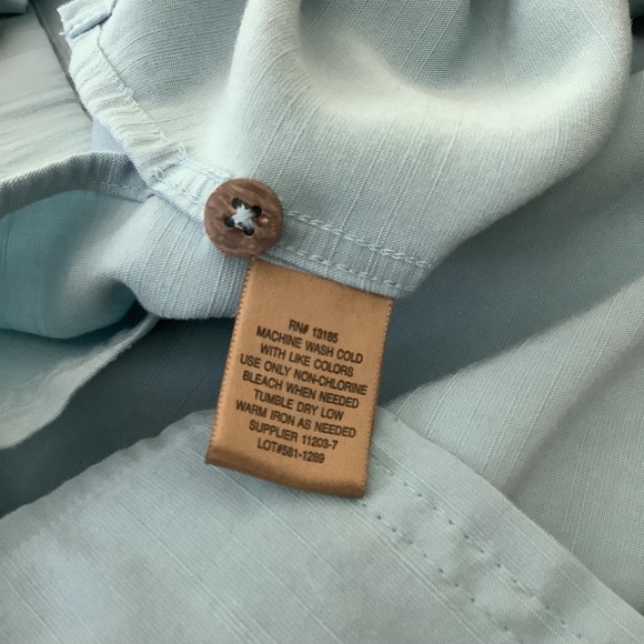 The Foundry Supply Co 2XLT Light Blue Short Sleeve Button Down Shirt - Picture 5 of 8